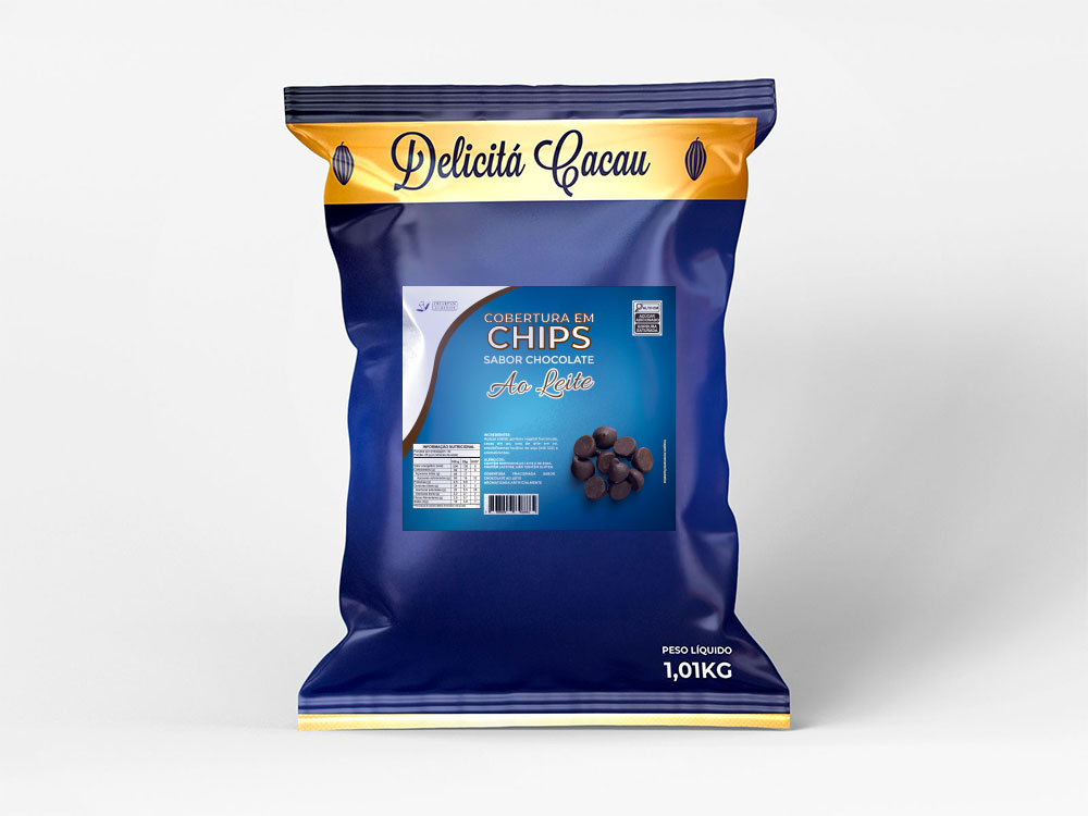 Cobertura em Chips Ao Leite